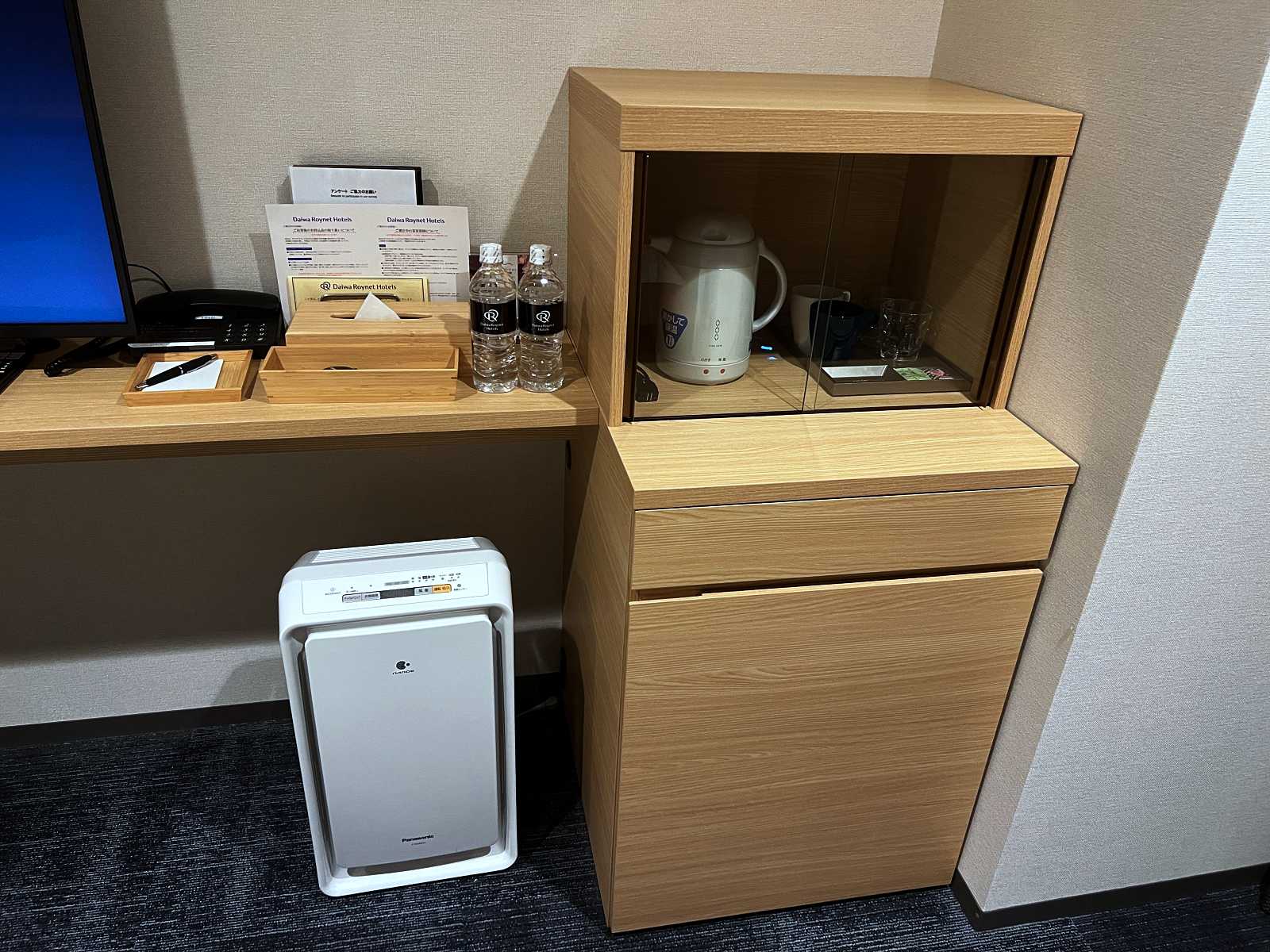 ダイワロイネットホテル熊本銀座通り 冷蔵庫と空気清浄機など